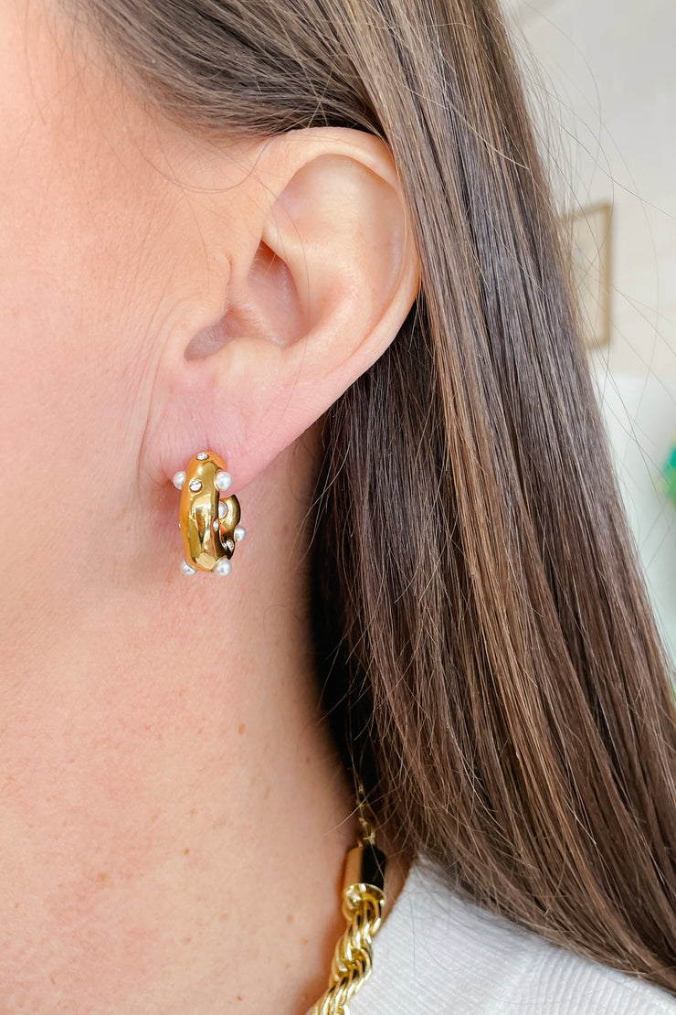 Charlotte Earrings, Gold