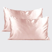 Holiday Satin Pillowcase 2pc Set, Blush