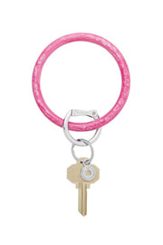 Resin Big O® Key Ring - Pink Topaz