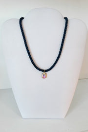 Tailyn Rope Necklace, Navy