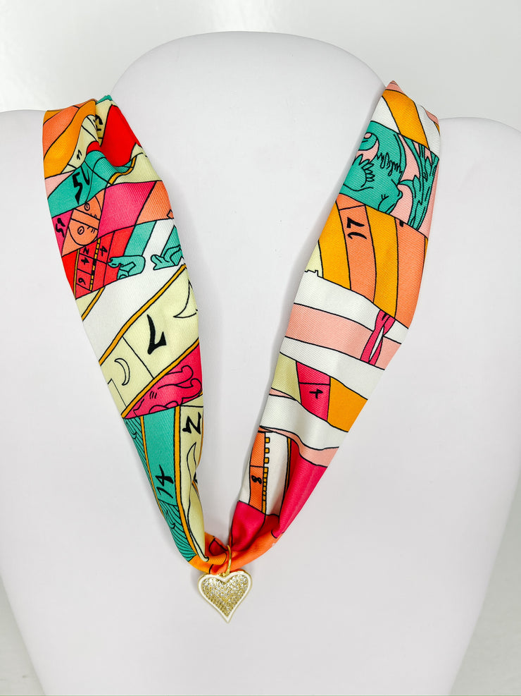 Island Glow Scarf Necklace
