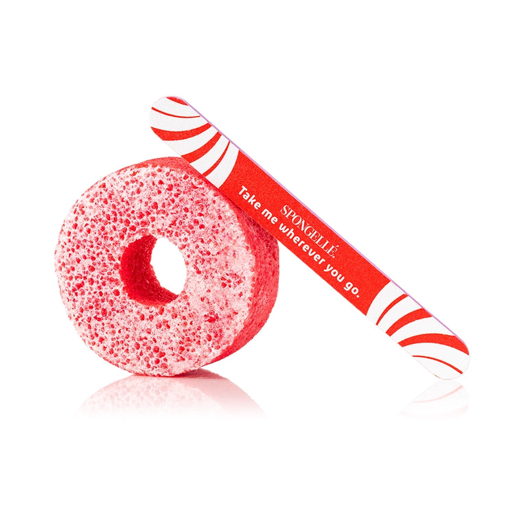 Pedi Pop Buffer & Nail File, Candy Cane