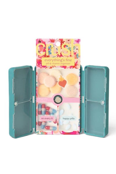 Crush Pill Organizer, Teal
