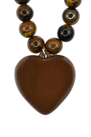 Janel Tiger Eye Necklace, Brown