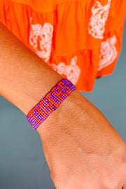 Beaded Tigers Bracelet, Orange