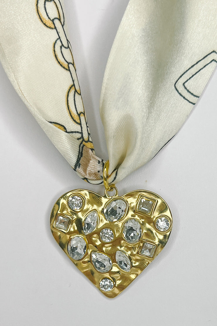 Vintage Sparkle Scarf Necklace