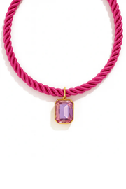Tailyn Rope Necklace, Hot Pink
