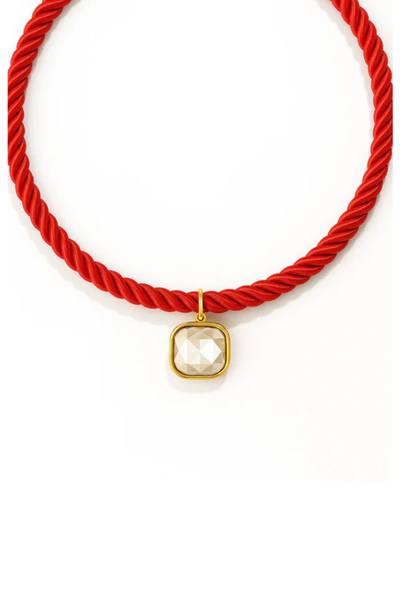 Tailyn Rope Necklace, Red