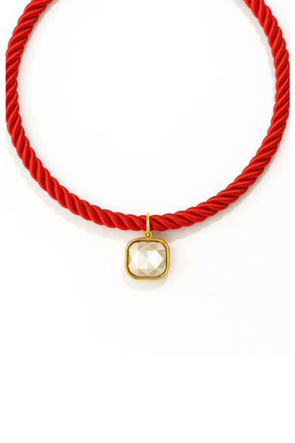 Tailyn Rope Necklace, Red