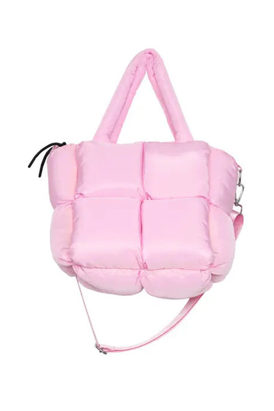 Puffer Tote, Light Pink
