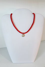 Tailyn Rope Necklace, Red