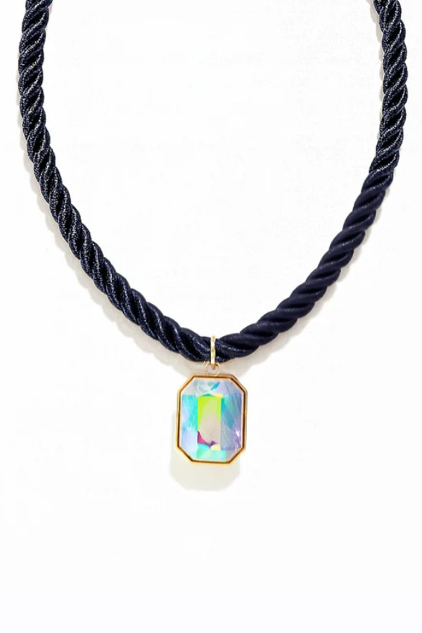Tailyn Rope Necklace, Navy