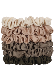 Ultra Petite Satin Scrunchies 6pc - Eucalyptus