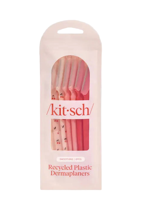 Recycled Plastic Dermaplaners 6pc Set - Asstd Cherry Blossom