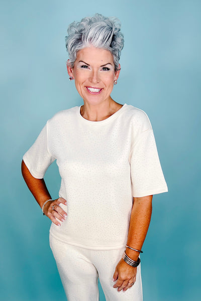 Staying Comfy Top, Cream