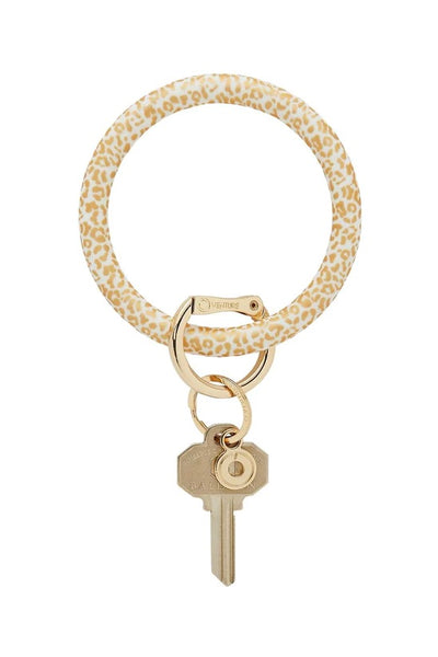 Silicone Big O® Key Ring - Gold Rush Cheetah