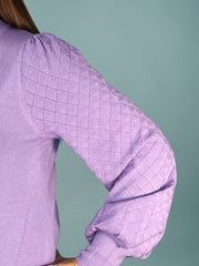 Diamond Puff Sleeves, Purple