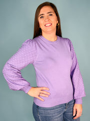 Diamond Puff Sleeves, Purple