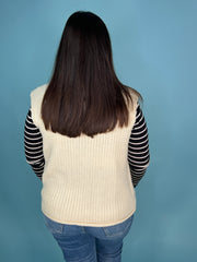 Opal Sweater Vest, Cream