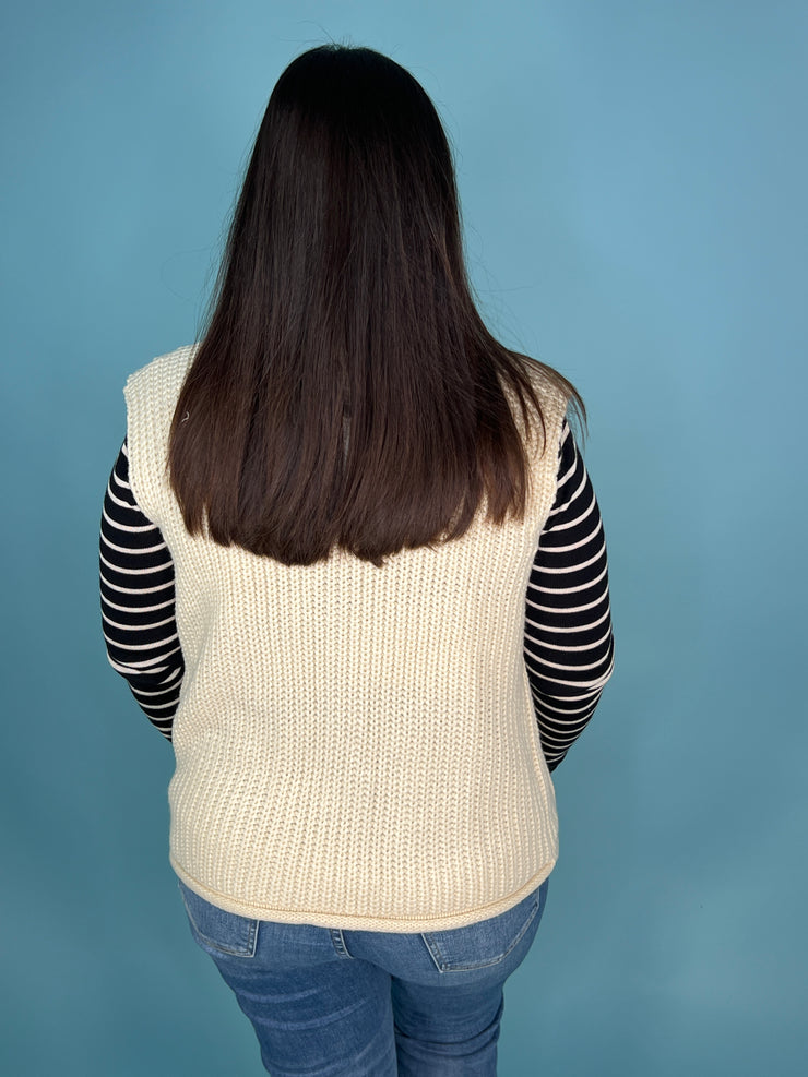 Opal Sweater Vest, Cream