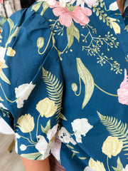 The Pleated Bloom, Teal