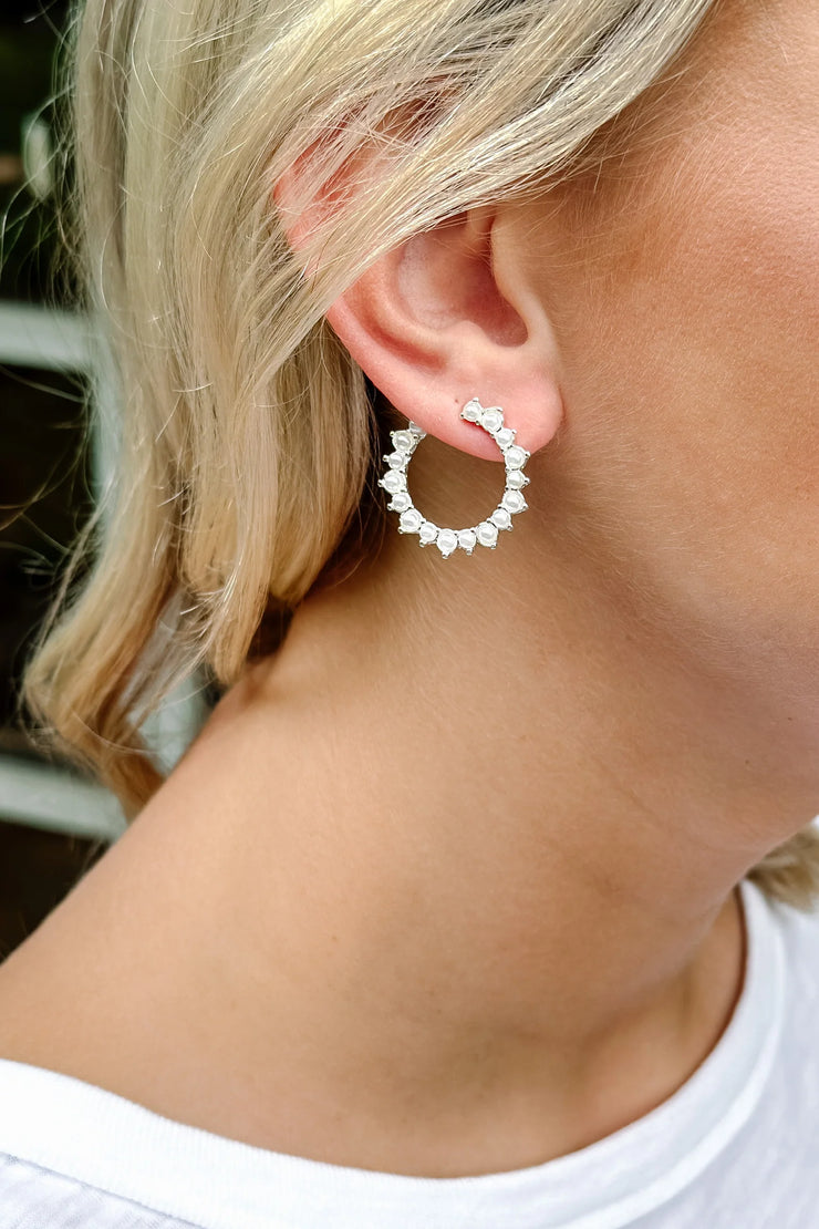 Mya Earrings, Silver