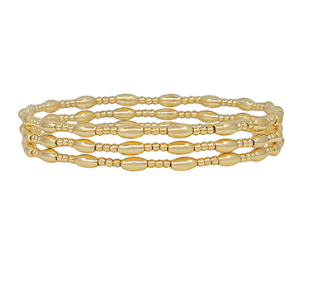 Oval Bead Stackable, Gold