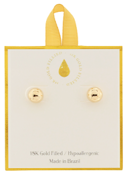 Metal Ball Studs, Gold