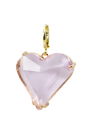 Pink Heart Stone Charm