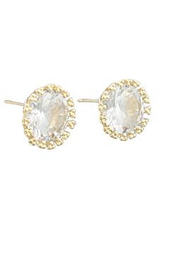 Glass Bead Studs, Clear