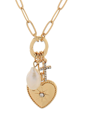 Heart & Cross Necklace