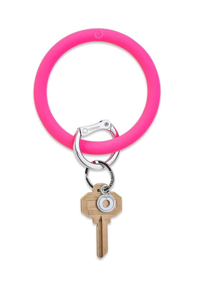 Silicone Big O® Key Ring - Tickled Pink