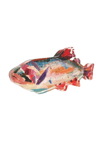 Rainbow Trout Acrylic Block