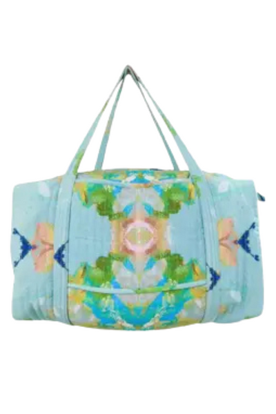 Weekender Duffle Bag, Stained Glass Blue