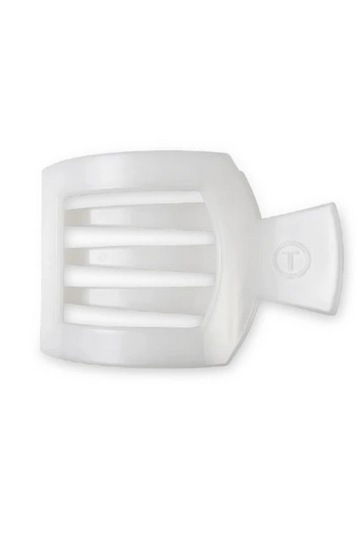 Medium Flat Square Clip, Coconut White