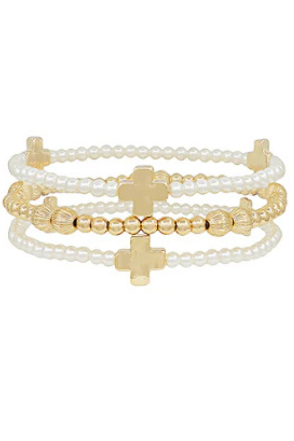 Alternating Larger Gold Bead Stackable