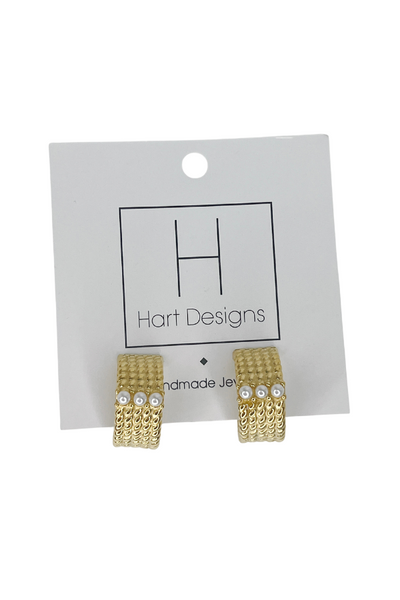 Polished Pearl Hoops