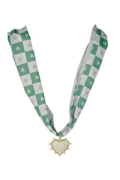 Checkered Love Silk Scarf