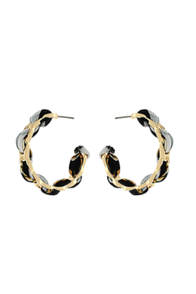 Scarf Fabric Hoops, Black