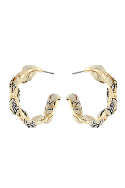 Scarf Fabric Hoops, Ivory