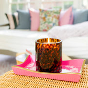 Sweet Grass Leopard Glass Candle