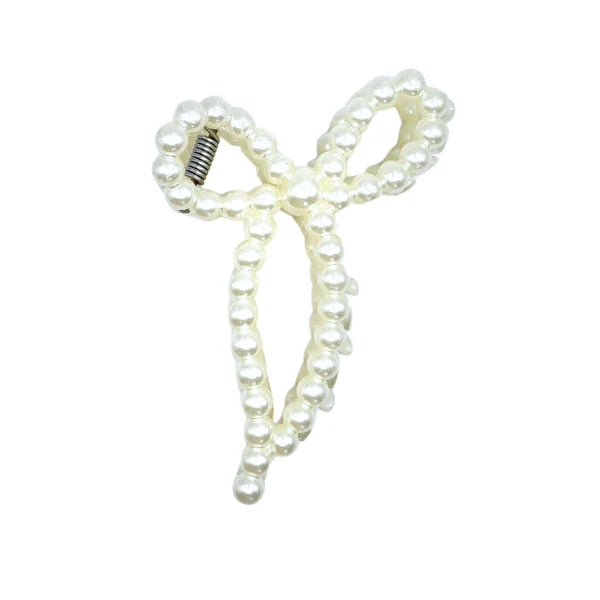 Paris Pearl Bow Hair Clip