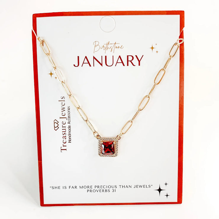 Birthstone Necklace, January
