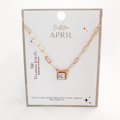 Birthstone Necklace, April