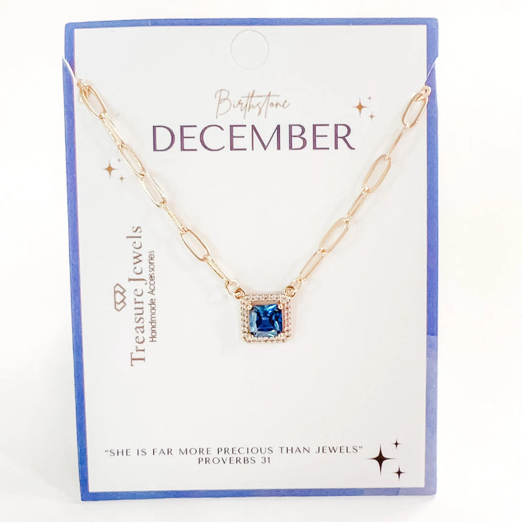 Birthstone Necklace, December