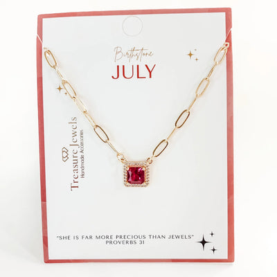 Birthstone Necklace, July