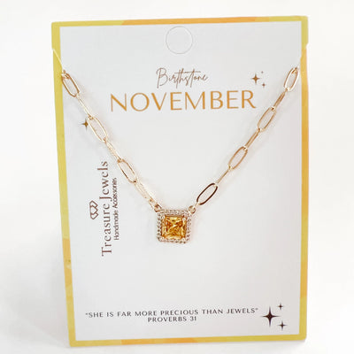 Birthstone Necklace, November
