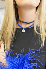 Tailyn Rope Necklace, Navy