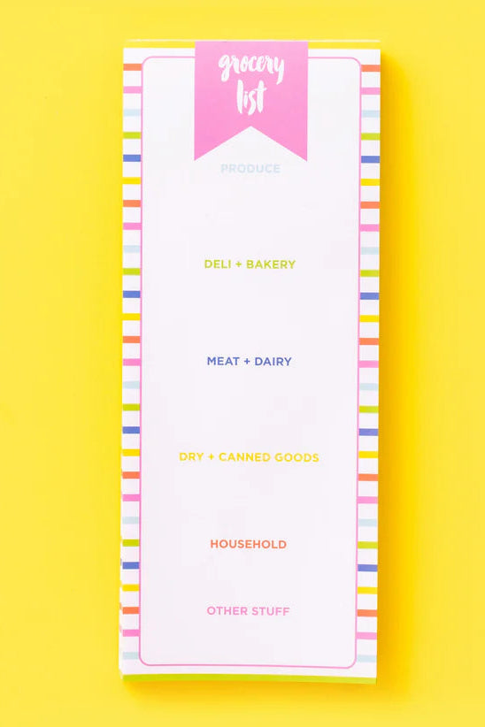 Striped Grocery List Pad