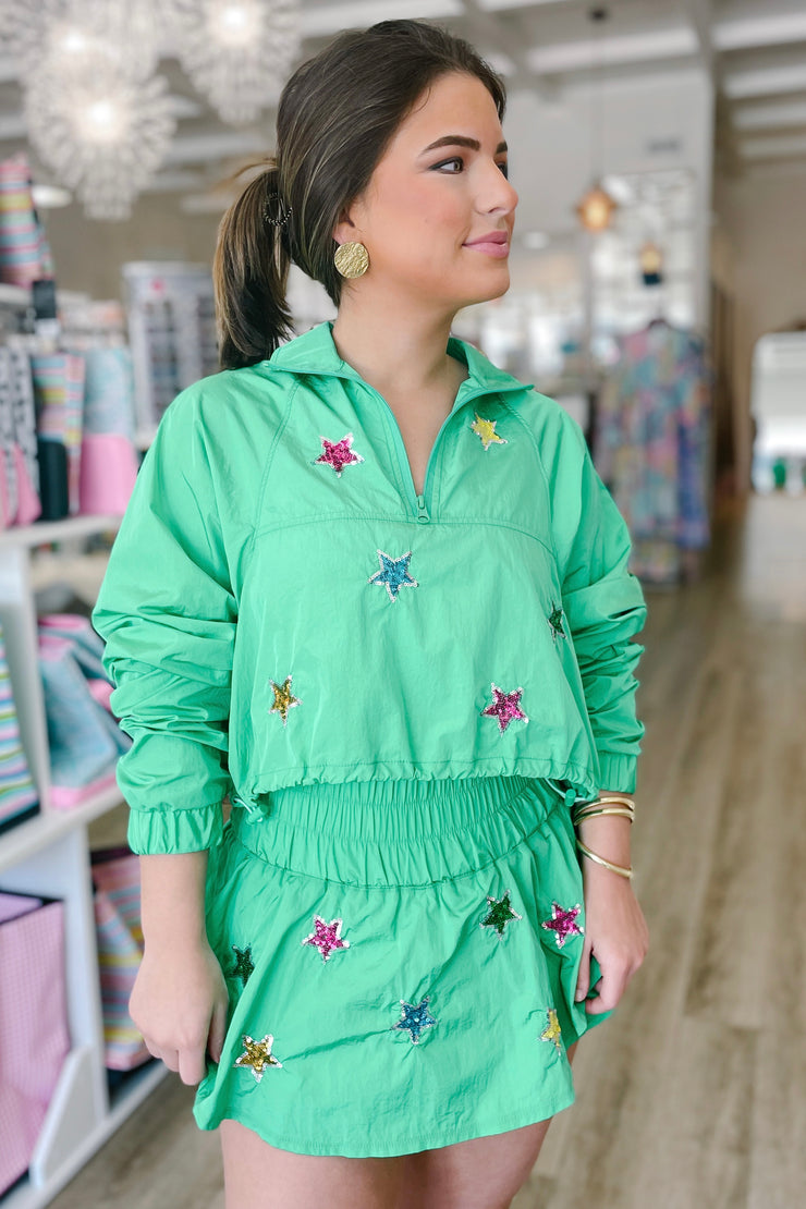Make It Shimmer Top, Green
